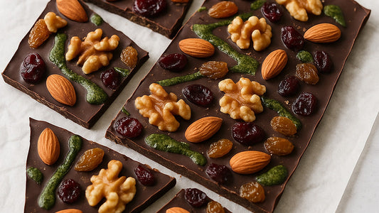 Herb-Infused Chocolate Bark with Nuts and Fruit header image