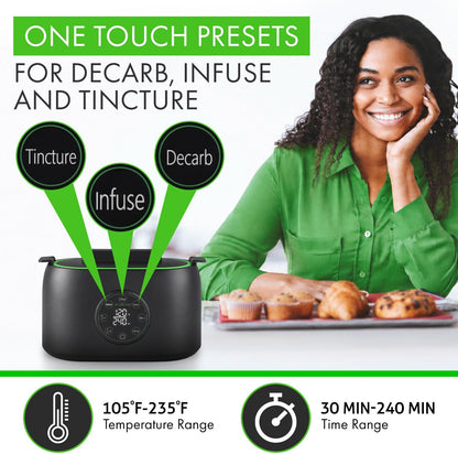2-In-1 Magical Infuser Machine, Herb Decarboxylator & Gummy Maker. Butter maker Machine for creating Infused Butter, Gummies, Herbal Oil & More. Recipe Book & All Accessories