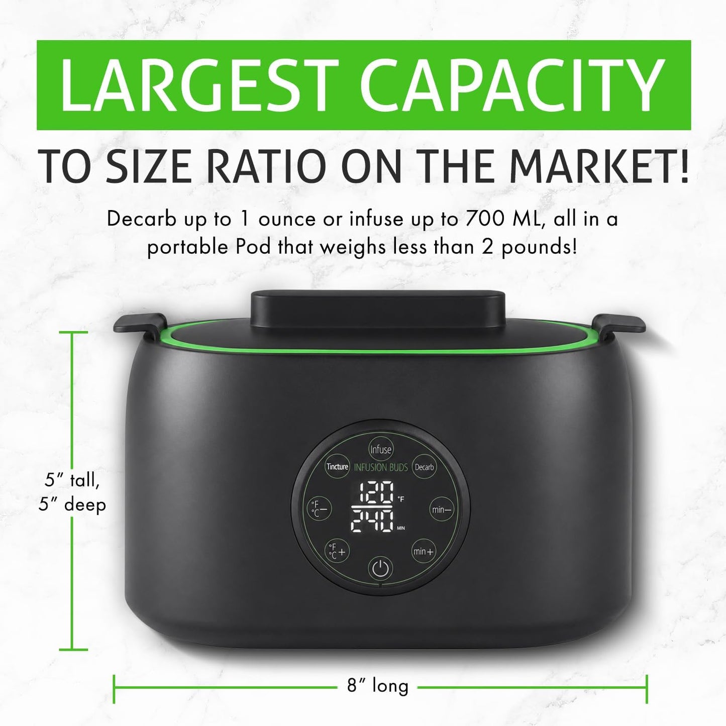2-In-1 Magical Infuser Machine, Herb Decarboxylator & Gummy Maker. Butter maker Machine for creating Infused Butter, Gummies, Herbal Oil & More. Recipe Book & All Accessories