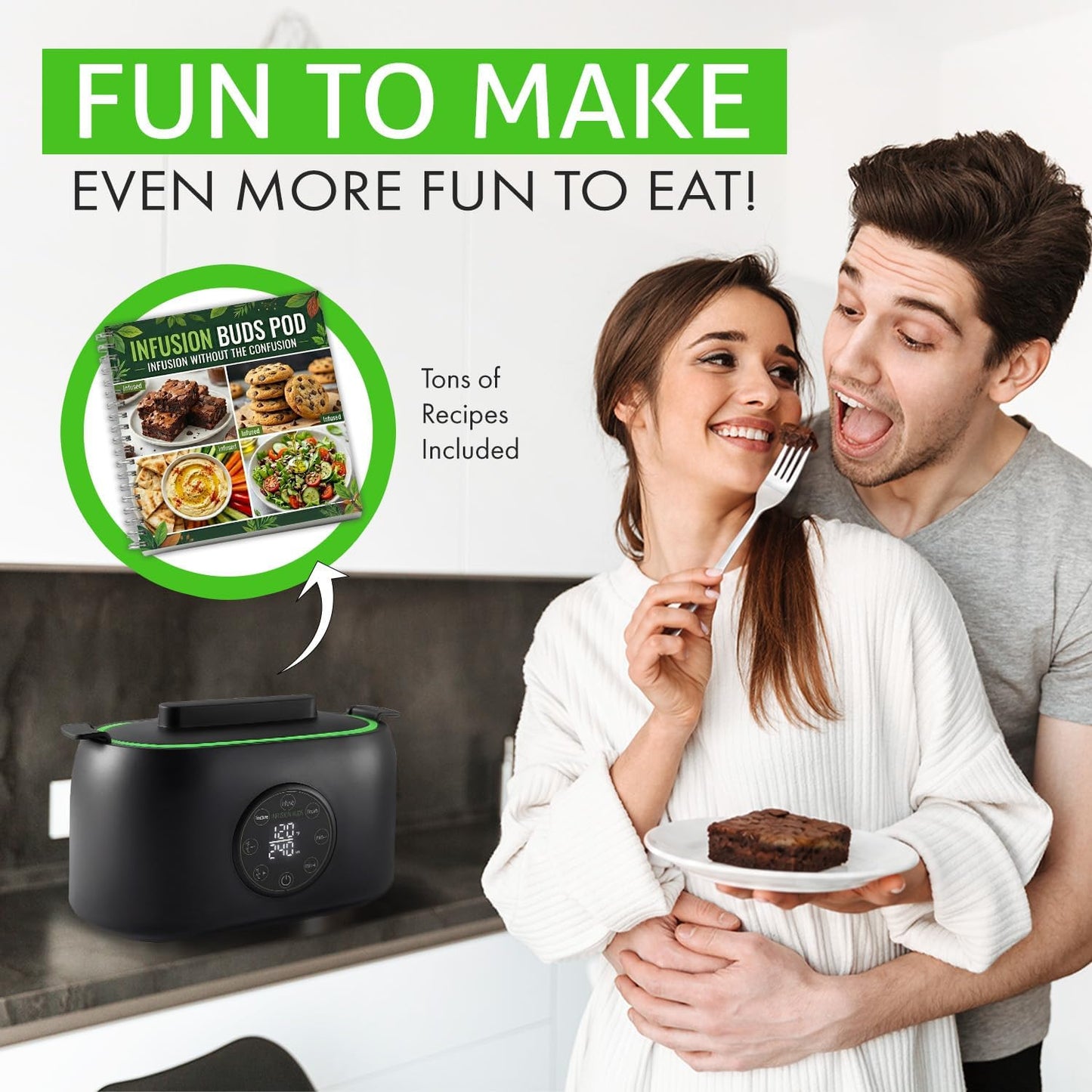2-In-1 Magical Infuser Machine, Herb Decarboxylator & Gummy Maker. Butter maker Machine for creating Infused Butter, Gummies, Herbal Oil & More. Recipe Book & All Accessories