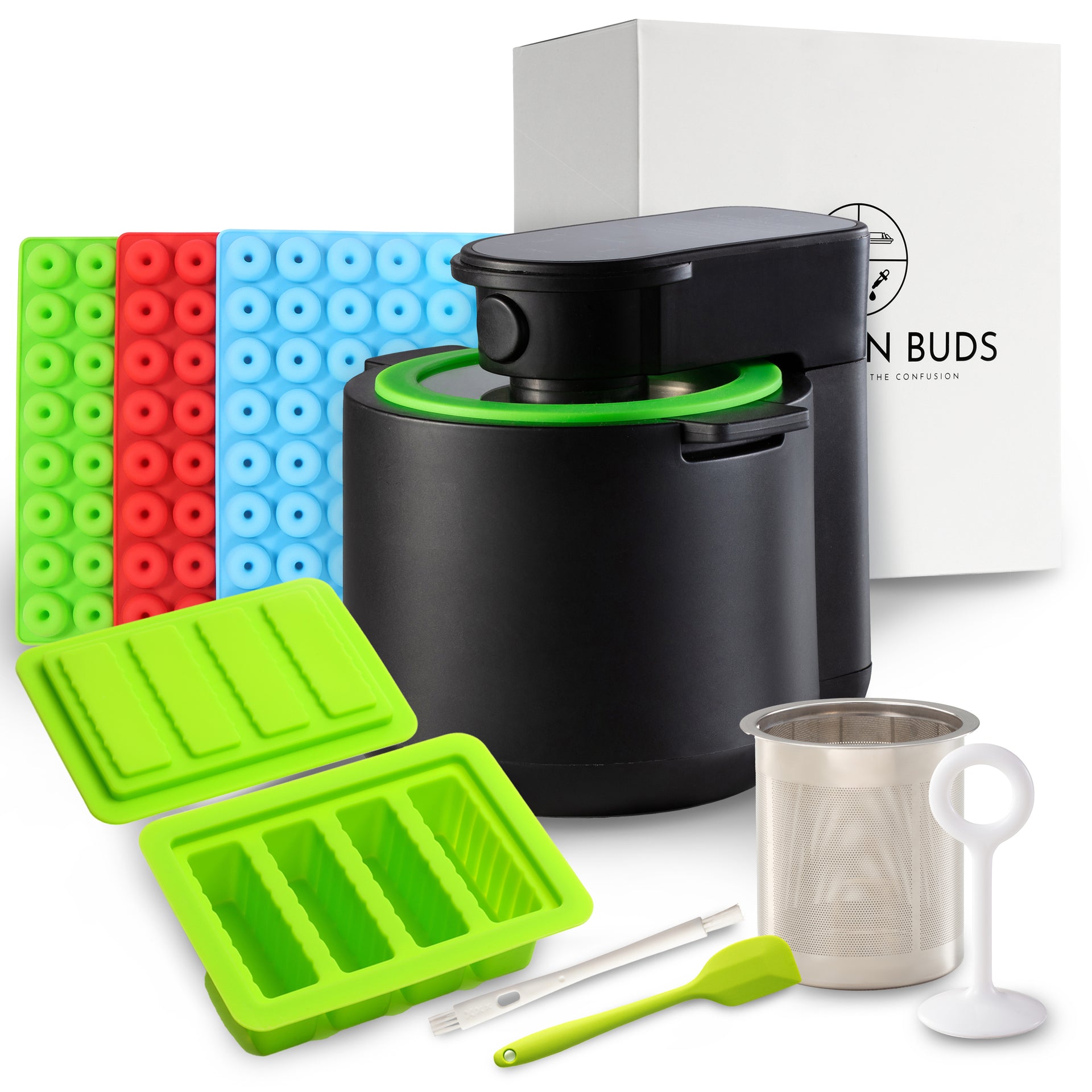 3-In-1 Magical Herb Infuser Machine, Decarboxylator & Gummy Maker. Butter Maker Machine for creating Infused Butter, Gummies, Canna Herb Oil & More. Recipe Book & All Accessories