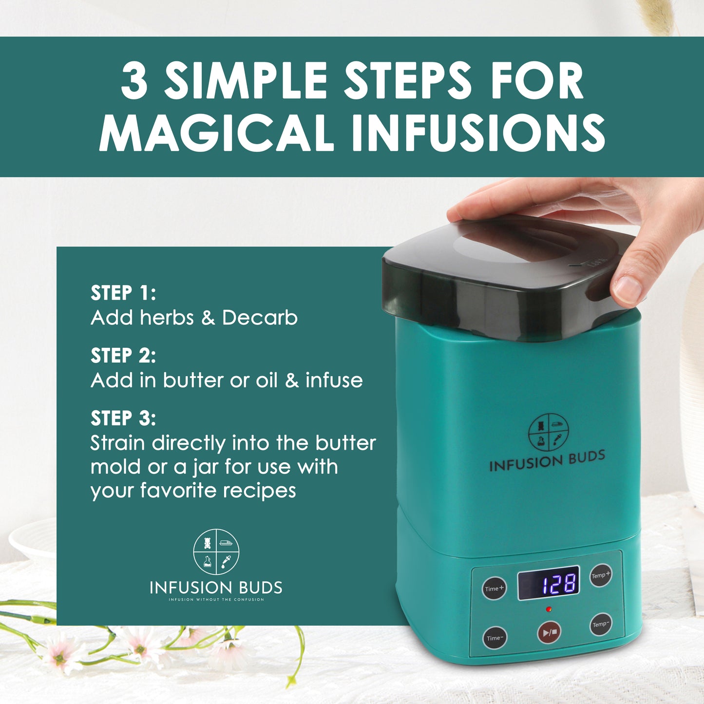 2 In 1 Decarboxylator & Infuser | Magic Butter Maker Machine & Oil Infuser Machine -Compact Design- Herbal Recipe Book & All Accessories Included