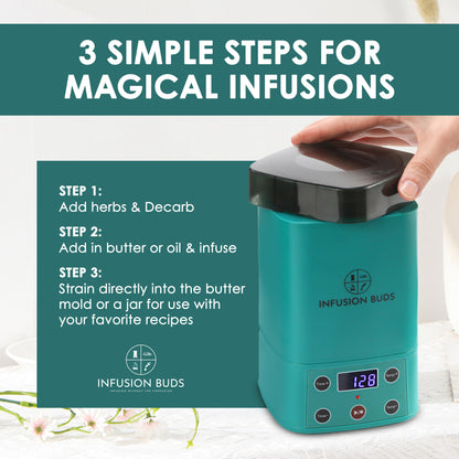 2 In 1 Decarboxylator & Infuser | Magic Butter Maker Machine & Oil Infuser Machine -Compact Design- Herbal Recipe Book & All Accessories Included