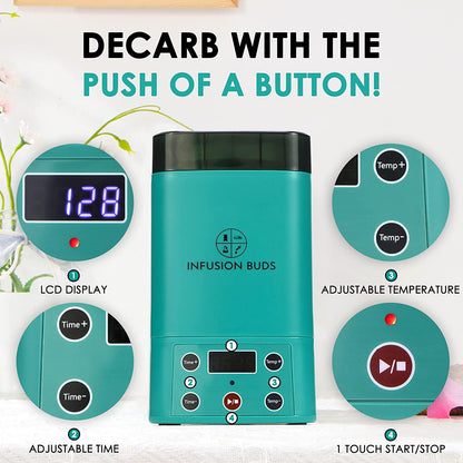2 In 1 Decarboxylator & Infuser | Magic Butter Maker Machine & Oil Infuser Machine -Compact Design- Herbal Recipe Book & All Accessories Included